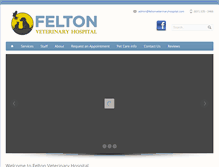 Tablet Screenshot of feltonveterinaryhospital.com